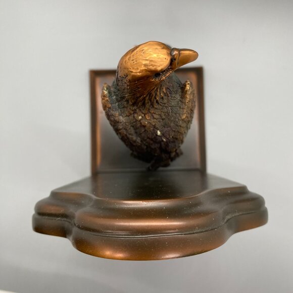 Wings of Glory Eagle on Tree Branch Copper Finish Bookend 4.25" x 7.5" - Picture 7 of 10